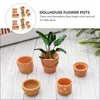 14 stks Poppenhuis Bloempotten Mooie Fairy Garden Small House Flowerpots Miniatuur Plant Mini Ornamenten Accessoires Plantenbakken