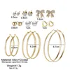 Big Circle Round for Women's Fashion Statement Golden Punk Charm Earrings Party Jewel Pearl Hoop Boucles D'Oreilles Huggie