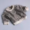 Baby sweatshirt lente en herfst plus fluwelen trui mannen vrouwen eenvoudige neutrale peuter jongen kleding 210528