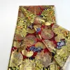 African Golden Print Wax Fabric 100 bawełniany miękki mody Nigeryjski złoty materiał do szycia dla kobiet sukienki ślubne