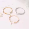 Pulseras de acero inoxidable de oro rosa, brazaletes de corazón femenino para siempre, pulsera con dijes de amor para mujer, regalo de pareja, bisutería para mujer, brazalete de joyería