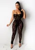 Yaz Kadın Set Eşofman Perspektif Mesh Straplez Bodysuits + Pantolon Seksi Gece Kulübü Parti Sokak İki Parçalı Takım Kıyafetler