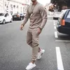 2021 New Men's Suits Gym Tights Training Clothes Workout Jogging Sports Set Running Rashguard Tracksuit For Men Sweat suit X0909