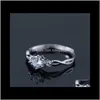 Jewelry S925スターリングシアジルコンライン形指輪ドロップデリバリー2021 Yeaz0のカップルファッション