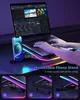 Upgrade Laptop Cooling Pad, RGB Lights Laptop Cooler 6 ventole per laptop da 15,6-17,3 pollici, 7 supporti di altezza, 10 modalità di illuminazione, 2 porte USB