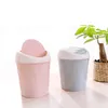 Pen Bucket Trumpet Creative Covered Kitchen Table Trash Can Mini Desktop Rollpapper Söt Hem Kontor Vardagsrum 210423