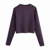 Fashion O-neck Short Knitted Sweaters Women Thin Cardigan Fashion Sleeve Sun Protection Crop Top Ropa Mujer 210520