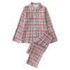 Lente en herfst pyjama's, puur katoenen dame's pak controleren home slijtage. Dames Pyjama 210831