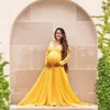 Maternity Maxi Dresses for Photo Shoot Long Sleeve Cloak Gown Pregnant Women Baby Shower Dress Sexy V Neck Long Pregnancy Dress Q0713