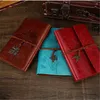 Vintage Binder Embossed Travelers Notepads PU Leather Journal Notebook Refillable Retro Spiral Diary Sketchbook KDJK2112