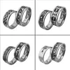 Mix-Stile, modische Bandringe für Männer, gemischte Größen, schwarzer Ring aus Edelstahl, Großhandel und Einzelhandel mit Schmuck