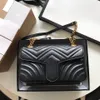 Fashion Bags Classic Mini Chain Shoulder Bag Metallic Leather Handbag Luxury Wallet Purse Messenger Women Crossbody Black Clutch 020j#