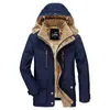 Polar çizgili kışlık mont erkekler marka rahat uzun ceket erkek rüzgarlık sıcak kalın palto artı boyutu parka 211119