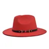 Wide Brim Hats Jazz Hat European American Women's Cap Fedoras Men's Spring Felt Cowboy Beach Black Sun Winter Autumn Fashion Wholesale