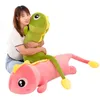 Peluche de dinosaurio con ojos grandes de 50-70cm, muñeco de dragón bonito, almohada suave para dormir con animales de dibujos animados, regalos de cumpleaños para niña y niño C3