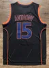 Carmelo Anthony # 15 Syracuse Basketball Jersey College's Men's White White Orange Black Taille S-3XL Jerseys de qualité supérieure