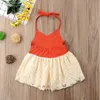 Księżniczka Noworodka Maluch Dzieci Dzieci Dziewczyna Moana Dress Summer Bez Rękawów Backless Pasek Tutu Bow Beach Suknie Sundress Ubrania Q0716