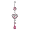 Anneaux de nombril en forme de coeur Nombril Piercing Bijoux Dangle Accessoires Fashion Charms