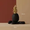 Creative Pineapple Ananas Decoration Nordic Fruit Shape Golden Resin Black White Home Bedroom Desktop Decor 210911