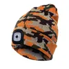 Fashion Knitted Beanies Thick Hats with Light Skull Caps for Night Fishing Climbing Running Autumn and Winter Muti colors