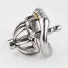 Nxy Chastity Device Rings Stainless Steel Stealth Lock Male with Catheter Cock Cage Penis Ring Belt 1210