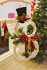 LED Light Christmas Garland Ornament Rattan Hoop Home Party Decoration Xmas Tree Pendant Nyår Dekorativ Prop JJE10690