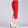 Spring Autumn Long Pencil Skirts Women Sexy Slim Package Hip Maxi Skirt Lady Winter Sexy Chic Wool Rib Knit midi Skirt Saia 210426