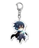 20 pièces/lot Anime dessin animé porte-clés acrylique Uchiha Sasuke Double face Transparent porte-clés bijoux pour les Fans cadeaux H1126