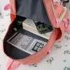 학교 가방 4 PCS 세트하라 주쿠 여성 노트북 배낭 캔버스 십대 소녀 kawaii 대학생 키즈 가방 가방 루크 스크 2023