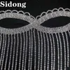 Moda Luksusowy Rhinestone Tassel Oczu Kobiety Bling Crystal Masquerade Maska Pokrywa Akcesoria do twarzy Biżuteria