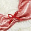 Sexy Liengerie Nightgowns Женщины Носить Спящие Носить Камизол Шорты V-образным вырезом Топы бархата Pajamas Print Homewewwearwwears q0706