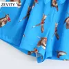 Femmes Vintage Birds Impression Poche Sac en papier Shorts Dames Chic Bow Attaché Ceintures Volants Shorts Pantalone Cortos P912 210420