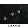 Damesmode Button-Up Denim Jarretel Midi Jurk Backless Side Pockets Bandjes Vrouwelijke Jurken Mujer 210420