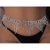 Seksowne ciało Rhinestone Tassels Waist Cute Bikini Biżuteria Dla Kobiet Moda Summer Beach Chain Klub nocny Biżuteria