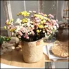 Dekorative Kränze, festliches Partyzubehör, Hausgarten, pastoraler Stil, 15 Köpfe/Blumenstrauß, Rosen mit Köpfen, 50 cm, künstliche Blumen, Seidenblume