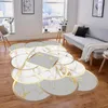 Carpets Living Room Carpet Irregular Cut Washable Sponge Non-Slip Pattern Multi-Color Trend Model Decoration