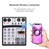 Smart Power Plugs Wireless Audio Mixer Bluetooth Collable USB Sound Card معدات البث المباشر مجموعة مرساة 4 Channel240n