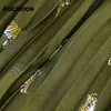 Animal Print Satin High Waist Fashion Pleated Skirts Army Green Color Vintage Midi Skirt Bottoms Mujer Faldas 210413