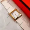 2021 Projektantka mody Watch Watch Orange Quartz Ruch Wysokiej jakości skórzane zegarki dla nadgarstków Montre de Luxe z pomarańczami Box2538904