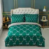 Designer Luxury Duvet Cover och Pillow Case Seta Green Printing Crovervara Varm och bekväm sängkläder