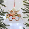 Pendentif d'arbre de noël en résine, bonhomme de neige, Elk, décoration pour la maison, cadeaux pour enfants, nouvelle collection 2022, a431616511