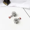 Passt Pandora Armbänder 20pcs Ladybug Blume Kristall Anhänger Abstandshalter Charms Perlen Silber Charms Perle für Frauen DIY European Halskette Schmuck