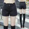 Kadın Ekose Şort Kore Yüksek Bel Bir Çizgi Etekler 2021 Kış Sonbahar ve İnce Dış Giyim Geri Ganimet Sıcak Ganimet Kısa Kadınlar