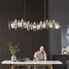 modern crystal chandelier for living room round/wave design hanging cristal lustre gold island dining room light fixture