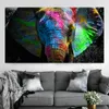 Pinturas Reliabli colorido elefante africano pintura de lona arte de parede óleo animal enorme tamanho imprime cartazes para sala de estar283y