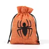 10*14cm Halloween Gift Wrap Bat Pumpkin Skull Linen Burlap Candy Drawstrings Bag Pocket Treat Snacks Storage Bags Cookie Pouch KIds Trick or Treating Decor