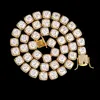 Biżuteria hip-hopowa 10mm klastrowa mrożona na tenisa naszyjniki i bransoletki Krkcco