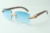 Direct s micro-paved diamond sunglasses 3524025 with peacock wooden temples designer glasses size 18-135 mm234H