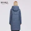 Flash Deals Miegofce Collection Women's Jacket Spring Coat Contrast Modest Design Quilted Parka Kvinnor Jackor med vindtät huva 210819