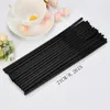 Drinking Straws 600Pcs 210mm Black Long Flexible Wedding Party Supplies Plastic Kitchen Accessories QW